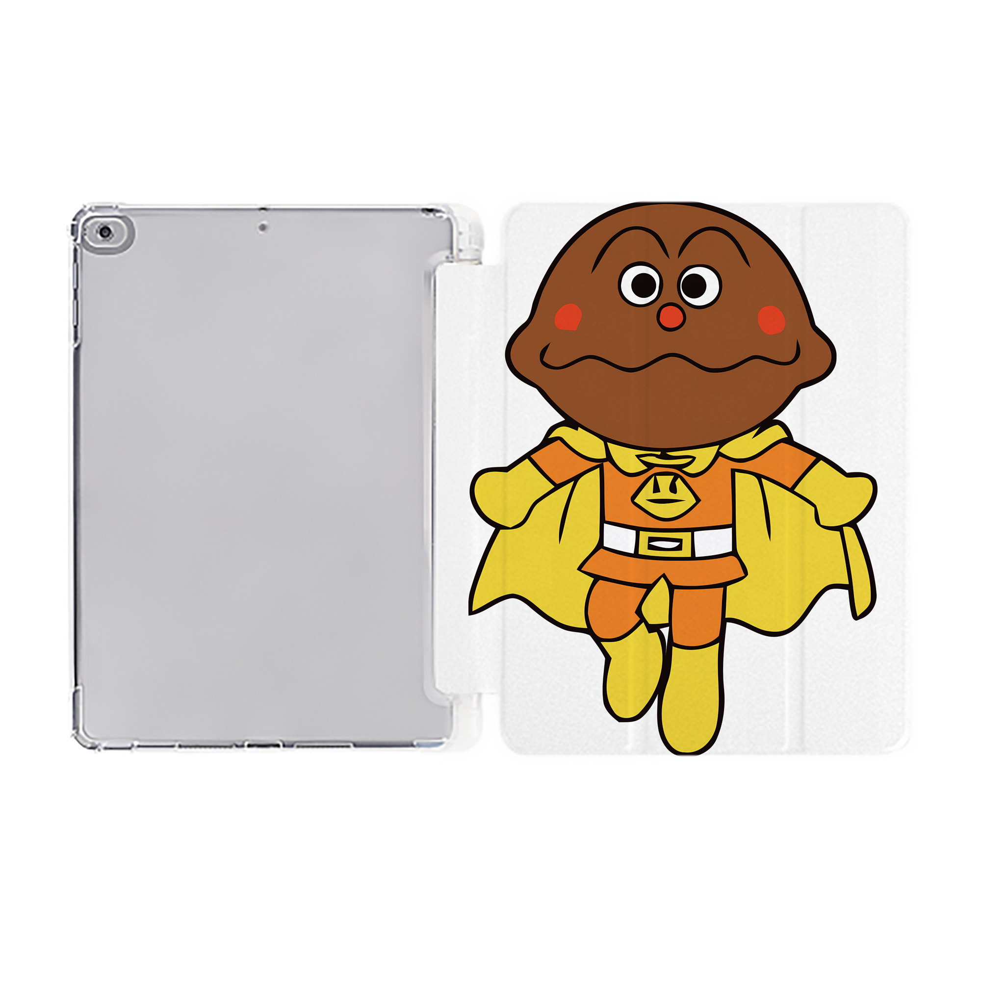 （画像用） アンパンマン Anpanman IPad ケース ペン収納付き 三つ折りスタンド PUレザー×シリコン 対応機種9.5/10.5/10.9インチ